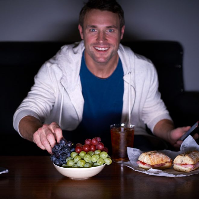 Grapes as a football snack