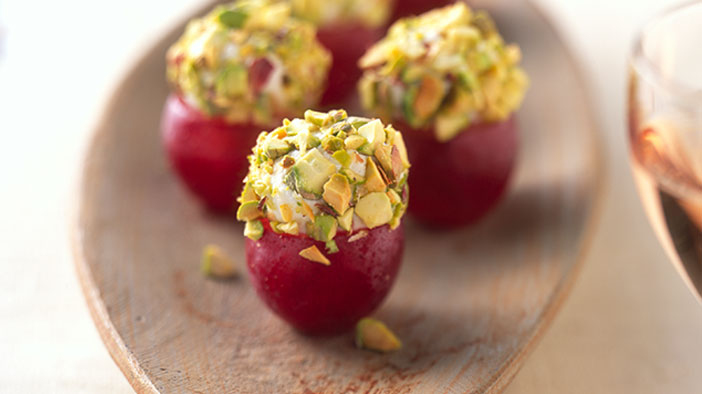 goat-cheese-stuffed-grapes-with-pistachios