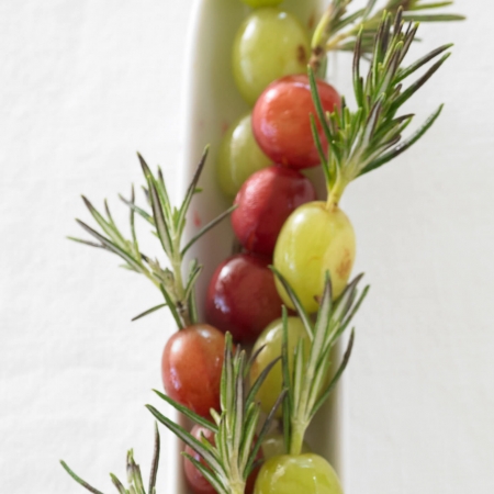 Grapes and rosemary